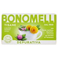 Bonomelli, Tisane Funzionali, Depurativa, Integratore alimentare con Cardo Mariano, Sambuco ed Estratto di Tarassaco, Favorisce la Depurazione dell'Organismo, 12 Confezioni x 16 Filtri