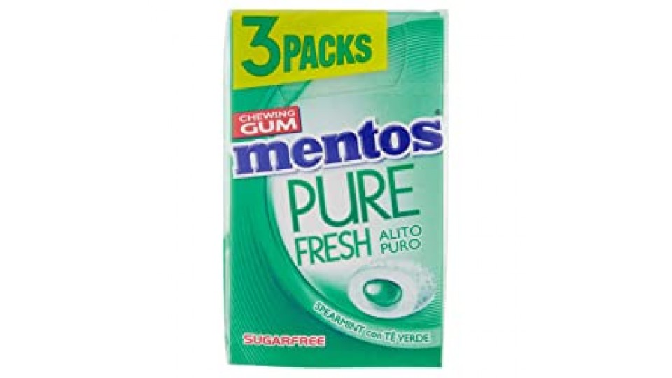 Chewing Gum Fresh Effect Sugar Free Mentos, 3X20G