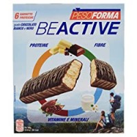 Pesoforma Beactive Cioccolato Bianco e Nero- Snack Proteico Sport - 6 barrette proteiche