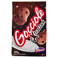 Pavesi Biscotti Frollini Gocciole Extra Dark con Cioccolato Fondente, Biscotti da Colazione