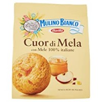 Mulino Bianco Biscotti Frollini Cuor di Mela, Colazione Ricca di Gusto, Senza Olio di Palma