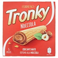 Kinder Ferrero Tronky Croccanti Wafer alla Nocciola - 90 gr, Confezione da 5