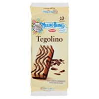 Mulino Bianco Tegolini al Cacao con Crema al Latte, Snakc Dolce per la Merenda