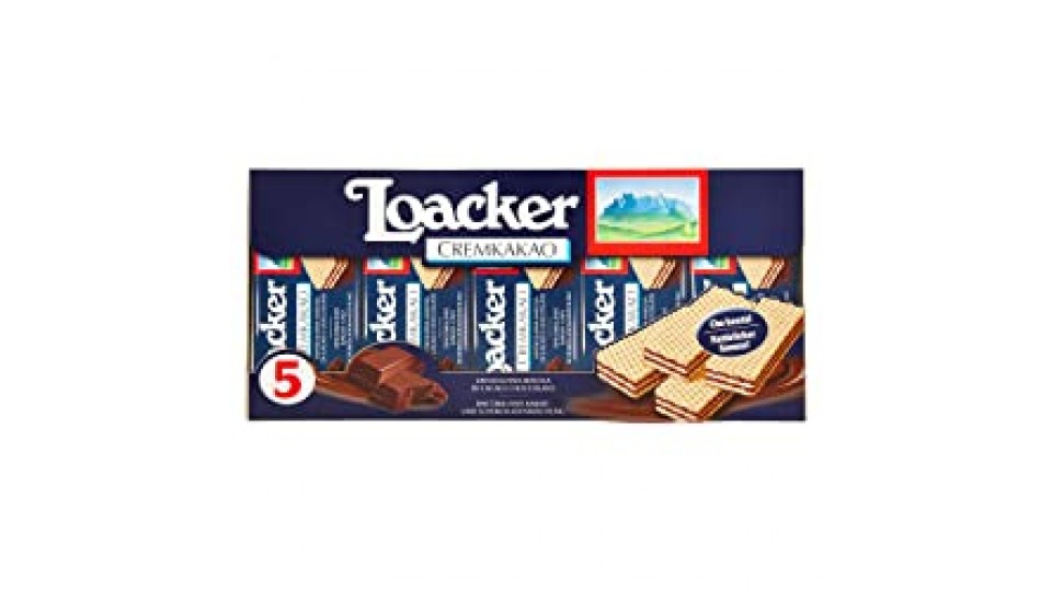 LOACKER - WAFER CREMKAKAO LOACKER 45 GR X 5 PACCHETTI - 225