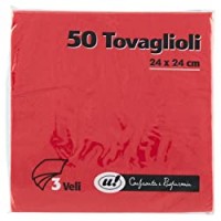 50 TOVAGLIOLI ROSSI 3 Veli 24x24cm U! Confronta&Risparmia