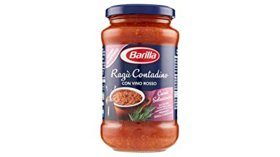 Barilla - Sugo Ragù Contadino - Salsa Pronta al Pomodoro con Vino Rosso
