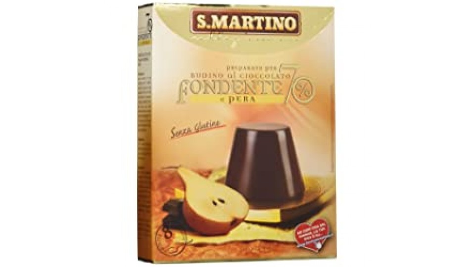 S.Martino - Budino Cioccolato Fondente 70% e Pera Senza Glutine - Astuccio