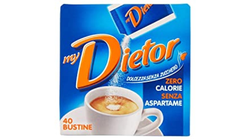 Dietor - Dolcificante, Zero Calorie, Pacco da 40X0.8 g