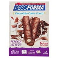 Pesoforma Barrette Cioccolato Cuore Cocco- Pasti sostitutivi dimagranti SOLO 235 Kcal - Ricco in proteine
