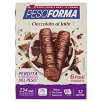 Pesoforma Barrette Cioccolato al Latte - Pasti sostitutivi dimagranti - SOLO 234 Kcal - Ricco in proteine