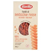 Barilla, Pasta Legumi, Fusilli di Lenticchie Rosse, Ricchi di Fibre e Proteine - Senza Glutine - Pacco da
