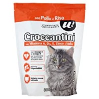 U! Confronta&Risparmia - Croccantini Premium Con Pollo,Riso E Vitamine Per Gatto