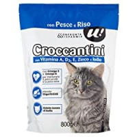 U! Confronta&Risparmia - Croccantini Premium Con Pesce, Riso E Vitamine Per Gatto