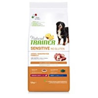 Natural Trainer Sensitive No Gluten - Cibo Secco per Cani Medium&Maxi Adult, con Anatra e Cereali Integrali