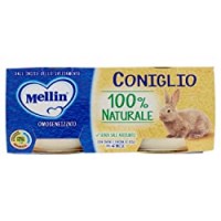 Mellin Omog, Coniglio - 2 Pezzi da 80 g - Totale: