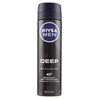 Nivea Men, Deep Dry &amp; Clean, deodorante, da uomo, anti-traspirante, spray