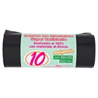 10 SACCHI NERI DA GIARDINO 80x120cm 150L U! Confronta&Risparmia