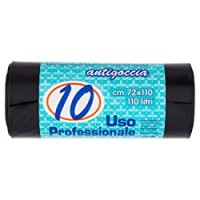 10 SACCHI PATTUMIERA NERI Uso Professionale 72x110cm 110LT U! Confronta&Risparmia