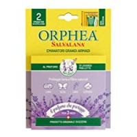 Orphea Salvalana, Emanatori Grandi Armadi, Protegge Lana e Vestiti Tutta la Stagione, Profumo di Lavanda, 2 Diffusori in Pura Cellulosa