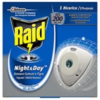 Raid Night & Day Ricarica, per 10 Giorni, Antizanzare Elettrico