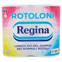 Rotoloni Regina Carta Igienica | Confezione da 4 Maxi Rotoli | 500 strappi per rotolo* | Lunghi più del doppio dei normali rotoli| Carta 100% certificata FSC®