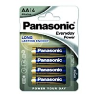 Panasonic Lr6 Everyday Stilo AA, Blister 4, Argento
