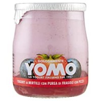 Yomo Yomo Yogurt ai Mirtilli con Purea di Fragole con Pezzi - 0.15 kg
