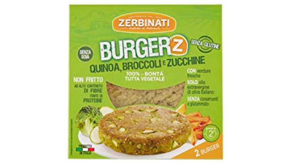 Zerbinati Burger'Z Quinoa Broccoli e Zucchine