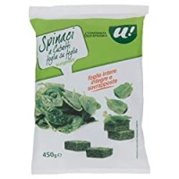 SPINACI A CUBETTI FOGLIA SU FOGLIA SURGELATI U! Confronta & Risparmia