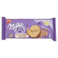 Milka Choco & Cereals - Biscotti con fiocchi d'avena e farina di frumento integrale ricoperti con cioccolato al latte