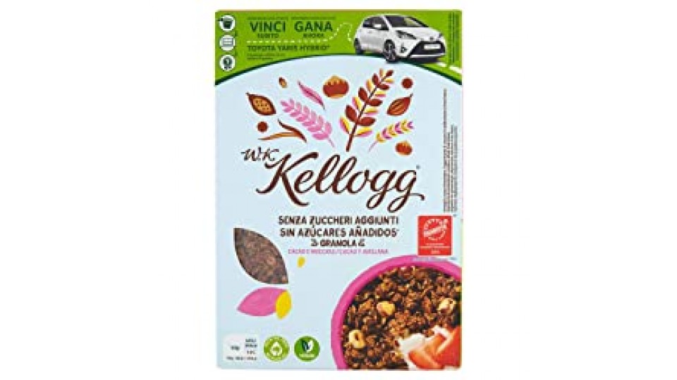 Kellogg's Wkk senza Zuccheri Aggiunti Cacao e Nocciola