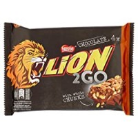 NESTLÉ LION 2GO CHOCOLATE Barretta con pezzi di cioccolato confezione con 4 barrette da