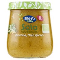 Hero Solo - Omogeneizzato di Zucchine, Mais e Spinaci 100 % BIO - 1 vasetto da