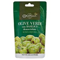 Carapelli Olive Verdi + Basilico da Tavola in Busta
