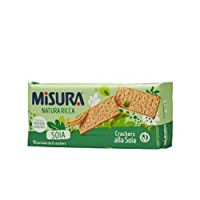 Misura Crackers alla Soia Natura Ricca | con Farina di Soia NO OGM | Confezione da