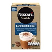 Nescafé Gold Preparato Solubile per Cappuccino Decaffeinato, Astuccio, 10 Bustine