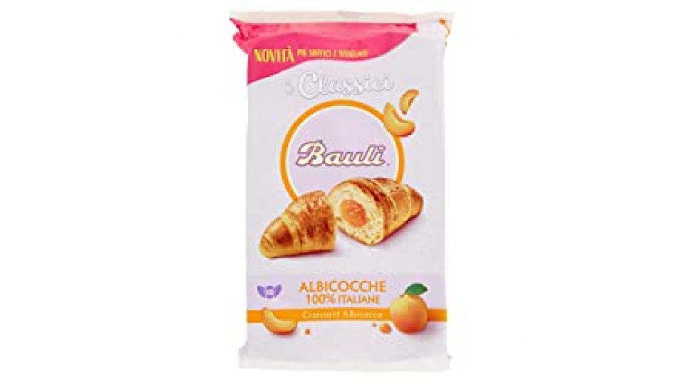 Bauli Croissant Albicocca, con Farcitura di Albicocche 100% Italiane - I Classici - confezione da