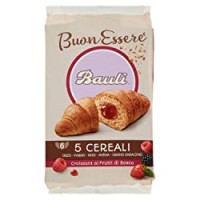 Bauli Croissant 5 Cereali Frutti di Bosco, con Farcitura di Fragole, Lamponi e More - Linea Buonessere - confezione da