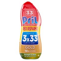 Pril Gold Gel Lavastoviglie Sciogligrasso Detersivo, 3 Confezioni da
