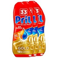 Pril Gold Gel Lavastoviglie Aceto Detersivo, 3 Confezioni da