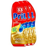 Pril Gold Gel Lavastoviglie Limone Detersivo Gel, 3 Confezioni da