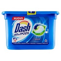 Dash Pods Allin1 Regolare Pods Per Bucato, 15 Lavaggi, Pulizia Anche A Basse Temperature 20 °C E Profumo Duraturo