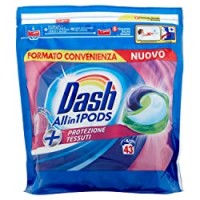 Dash Pods Allin1 + Protezione Dei Tessuti Pods Per Bucato, 43 Lavaggi, Pulizia Anche A Basse Temperature 20 °C E Profumo Duraturo