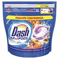 Dash Pods Allin1 Touch Of Lenor Al Profumo Di Ambra Pods Per Bucato, 48 Lavaggi, Pulizia Straordinaria E Profumo Duraturo