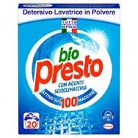 Bio Presto Detersivo Lavatrice in Polvere per Bucato, Rimozione delle Macchie