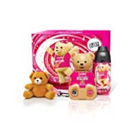 Coccolino by Moschino LOVE Couvette Confezione Regalo con ammorbidente ultra concentrato 570 ml, perle di profumo per il bucato 275 gr, orsetto peluche Coccolino by Moschino