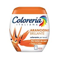 Coloreria Italiana Grey Colorante Tessuti e Vestiti in Lavatrice, Arancione Brillante