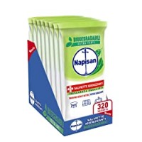 Napisan, 320 Salviette Igienizzanti, Multisuperfici e Biodegradabili, 8 Confezioni da 40 Pezzi, Freschezza Eucalipto