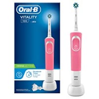 Oral-B Vitality 100 CrossAction Spazzolino Elettrico Ricaricabile Rosa con 1 Manico e