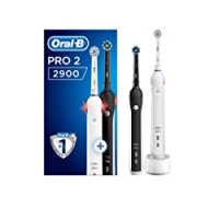 Oral-B Pro 2 2900 Spazzolino Elettrico Ricaricabile, 2 Spazzolini con Sensore di Pressione dello Spazzolamento Visibile, 2 Testine di Ricambio